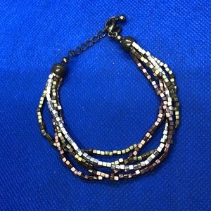 Beaded metal bracelet